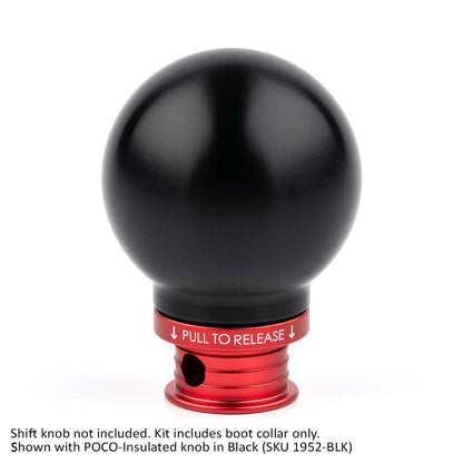 Satin Red Aluminum Shift Boot Collar for POCO Shift Knobs