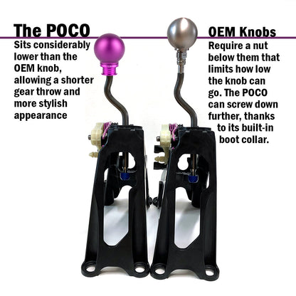 POCO Low-Profile Shift Knob in Satin Purple Finish (M10X1.5)