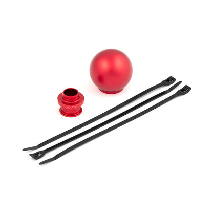 POCO Low-Profile Shift Knob in Satin Red Anodized Finish