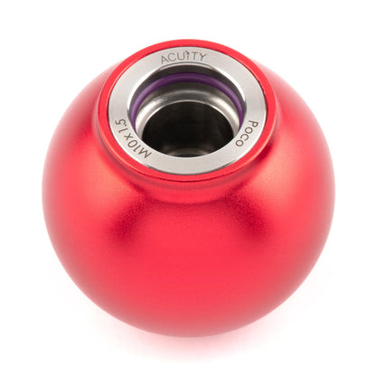 POCO Low-Profile Shift Knob in Satin Red Anodized Finish