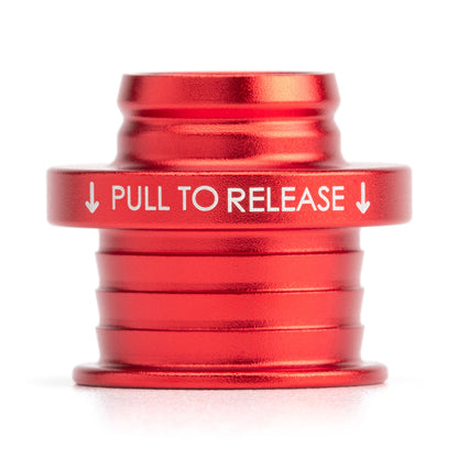 POCO Low-Profile Shift Knob in Satin Red Anodized Finish