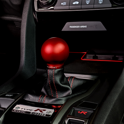 POCO Low-Profile Shift Knob in Satin Red Anodized Finish