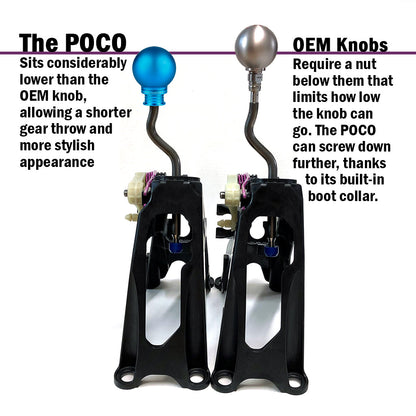 POCO Low-Profile Shift Knob in Satin Teal Finish (M10X1.5)