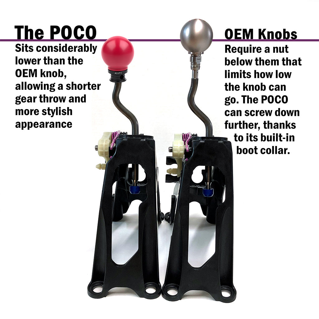 POCO Insulated Low-Profile Shift Knob in Red (M10X1.5)