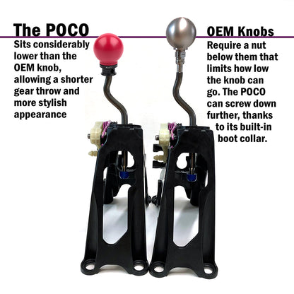 POCO Insulated Low-Profile Shift Knob in Red (M10X1.5)