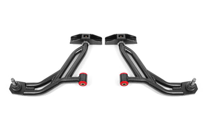 BMR 10-14 Ford Mustang Non-Adj. Lower A-Arms Delrin/Rod w/ 19mm Tall Ball Joint - Black Hammertone