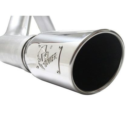 aFe Atlas Exhaust 4in Aluminized Cat-Back w/ 304 SS Polished Tip 11-13 Ford F-150 EcoBoost V6 3.5L
