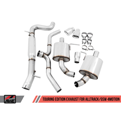 AWE Tuning VW MK7 Golf Alltrack/Sportwagen 4Motion Touring Edition Exhaust - Polished Silver Tips