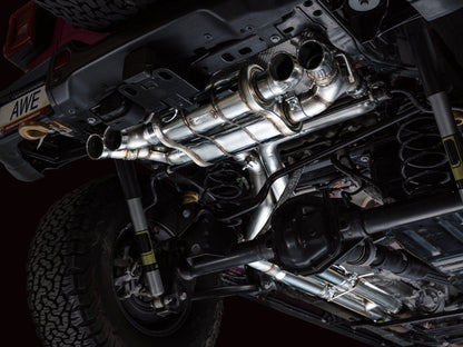 AWE Tuning 21+ Wrangler 392 Switchpath Cat-Back Exhaust- Quad BashGuards