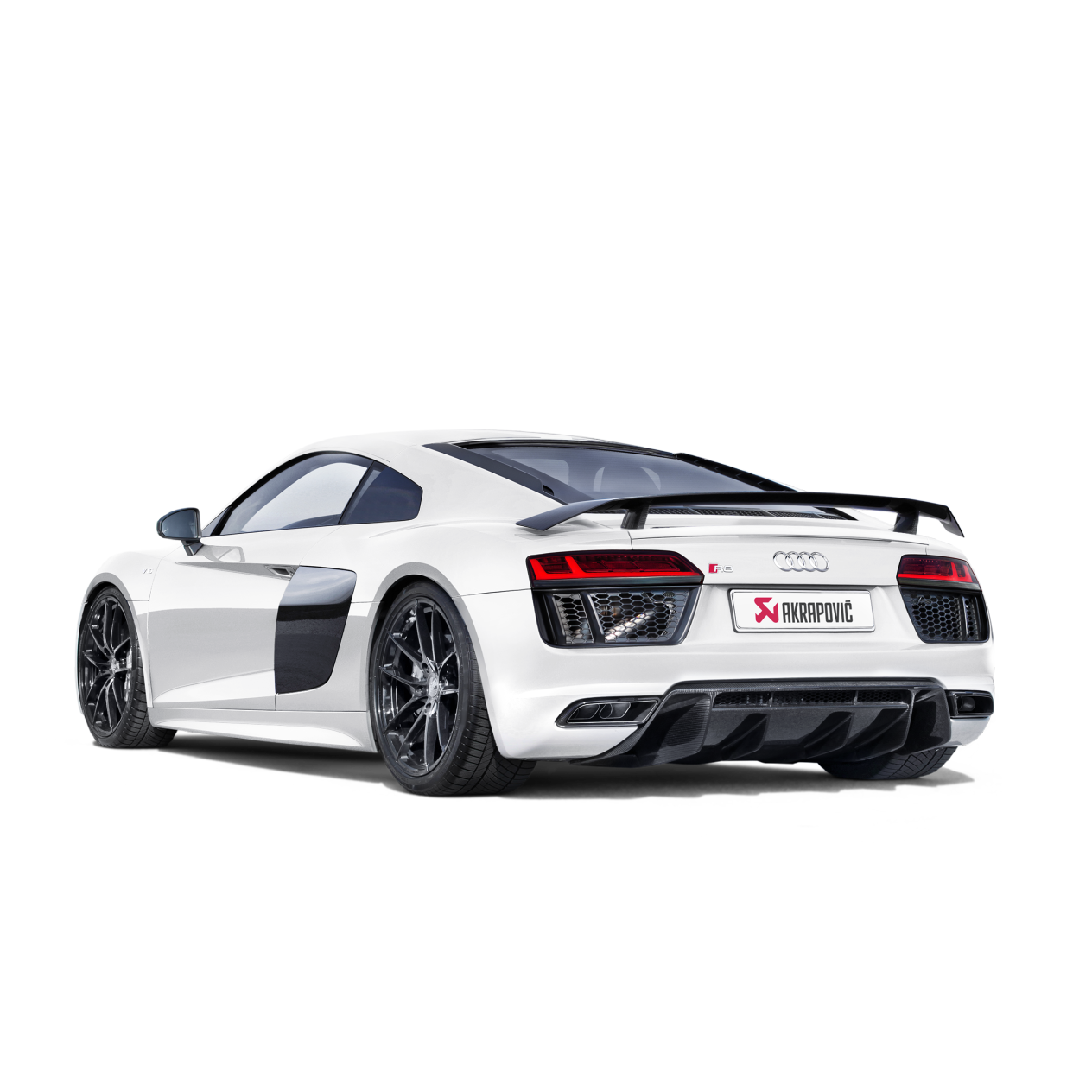 Akrapovič Slip-On Line Exhaust (Titanium) w/Carbon Titanium Tips - 2016-2019 Audi R8 5.2 FSI Coupe/Spyder