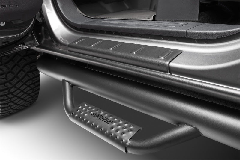Husky Liners 14-18 GMC Sierra 1500 DC Trail Armor Rocker Panel & Sill Plate Cover (4pc) - Tex. Blk