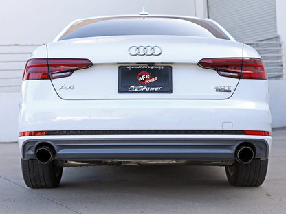 aFe 17-19 Audi A4 (L4-2.0L) MACH Force-Xp  Stainless Steel Axle-Back Exhaust System - Carbon Tip