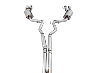 AWE Tuning 2018+ Ford Mustang GT (S550) Cat-Back Exhaust - Touring Edition (Quad Chrome Silver Tips)
