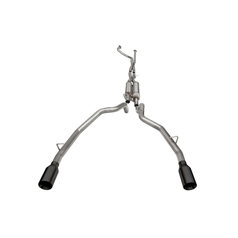 Corsa 21-22 Dodge Ram TRX Crew Cab Xtreme Catback Exhaust Dual Rear Black Tip