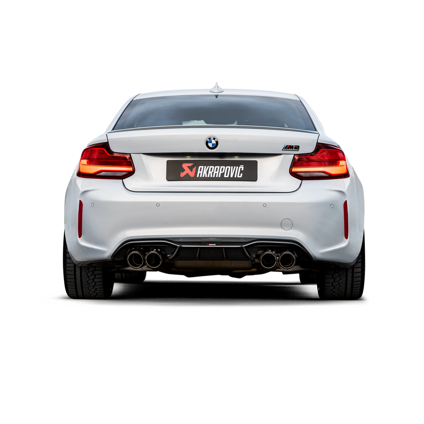 Akrapovič Slip-On Line Exhaust (Titanium) w/Carbon Tips - 2018+ BMW M2 Competition/M2 CS (F87N)