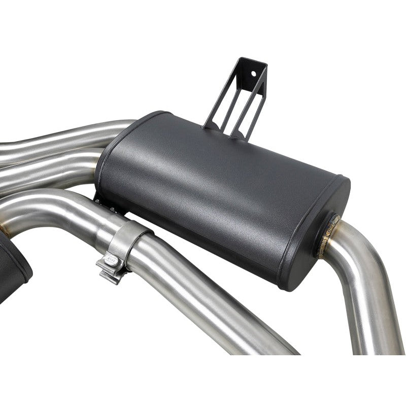 aFe MACH ForceXP 2.5 IN 304 Stainless Steel Cat-Back Exhaust System w/ Black Tips 01-06 BMW M3 (E46)
