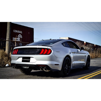 Corsa 2018+ Ford Mustang GT Fastback 5.0L 3in Cat-Back System Dual Rear Exit w/ 4in Polished Tips