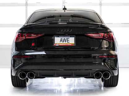 AWE Tuning 22-24 Audi 8Y S3 Touring Edition Exhaust - Chrome Silver Tips