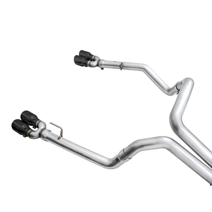 AWE Tuning 4th Gen GM 1500 6.2L 0FG Catback Split Rear Exit (w/ Bumper Cutouts) - Quad Diamond Tips