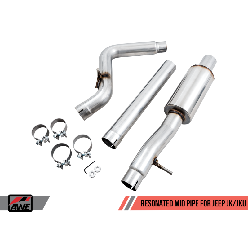 AWE Tuning 07-18 Jeep Wrangler JK/JKU 3.6L Resonated Mid Pipe