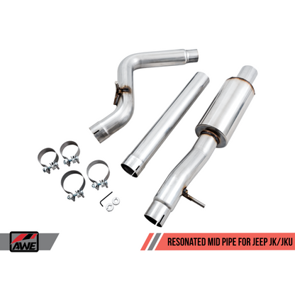 AWE Tuning 07-18 Jeep Wrangler JK/JKU 3.6L Resonated Mid Pipe