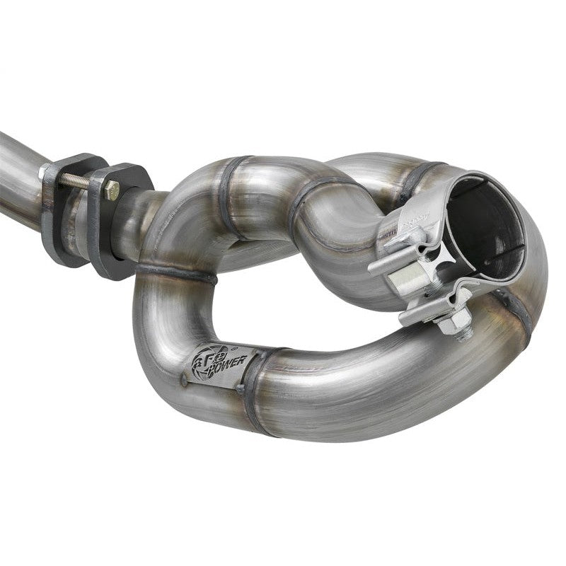 aFe POWER Twisted Steel Y-Pipe w/ Loop Relocation Pipe 12-18 Jeep Wrangler (JK) V6 3.6L