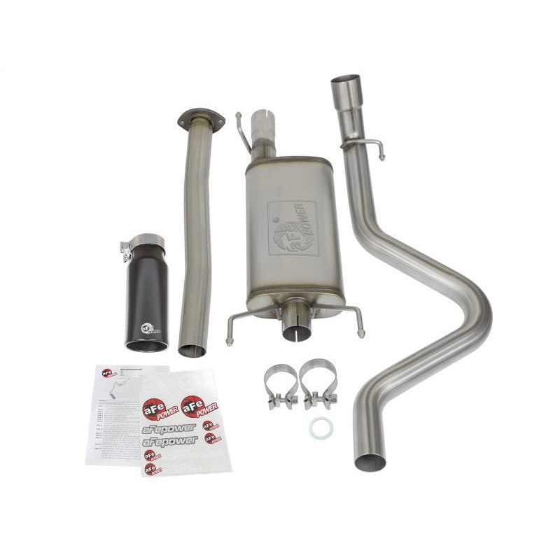aFe MACHForce XP Cat Back SS Exhausts  Black Tips 05-12 Toyota Tacoma L4-2.7L