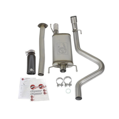 aFe MACHForce XP Cat Back SS Exhausts  Black Tips 05-12 Toyota Tacoma L4-2.7L