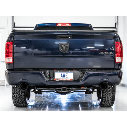 AWE Tuning 09-18 RAM 1500 5.7L (w/Cutouts) 0FG Dual Rear Exit Cat-Back Exhaust - Chrome Silver Tips