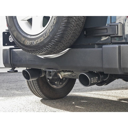 aFe Rebel Series 2.5in 409 SS Axle-Back Exhaust w/ Black Tips 2007+ Jeep Wrangler (JK) V6 3.6L/3.8L