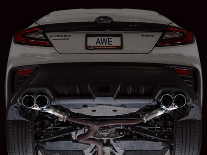 AWE Tuning 22-25 Subaru VB WRX Track Edition Axle-Back Exhaust - Chrome Silver Tips