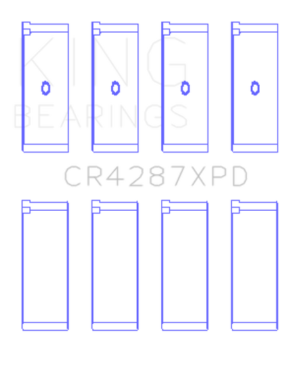 King Honda B18C1/B18C5 16V (Predoweled for Alum Rods) Performance Rod Bearing Set - Size STDX