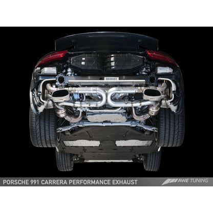 AWE Tuning 991 Carrera Performance Exhaust - Use Stock Tips