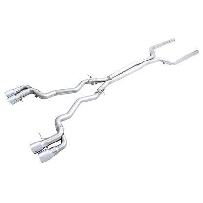 AWE Tuning 18-19 BMW M5 (F90) 4.4T AWD Cat-back Exhaust - Track Edition (Chrome Silver Tips)