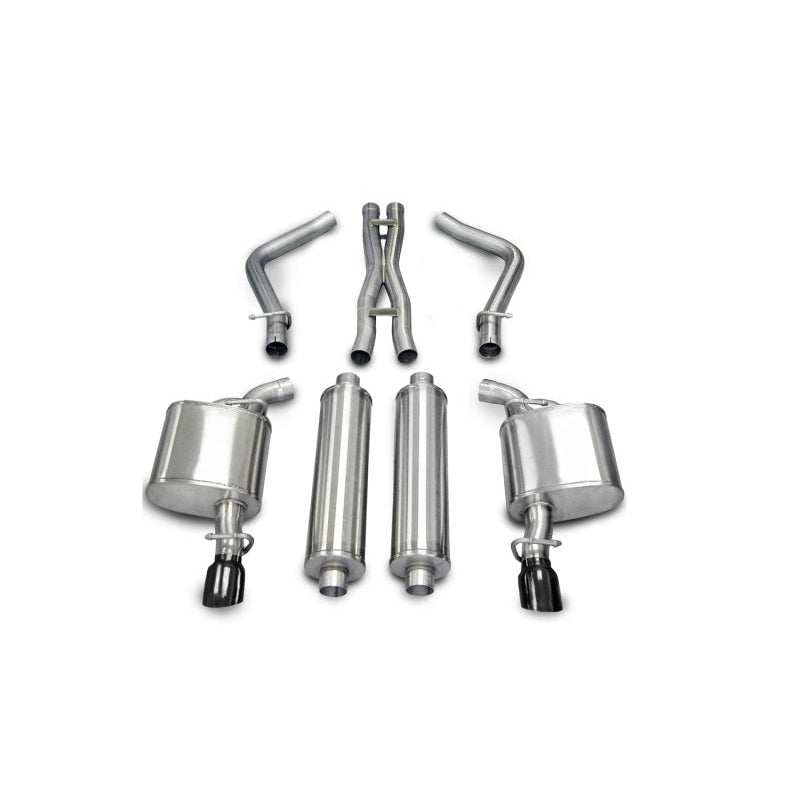 Corsa 05-10 Dodge Charger R/T 5.7L V8 Black Xtreme Cat-Back Exhaust