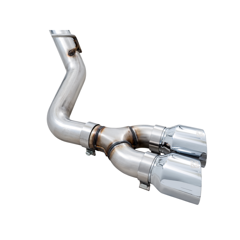 AWE Tuning 4th Gen GM 1500 5.3L 0FG Catback Dual Side Exit (Flat Bumper) - Chrome Tips