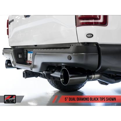 AWE Tuning 2017+ Ford Raptor Tailpipe Conversion Kit w/ Diamond Black Tips