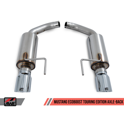 AWE Tuning S550 Mustang EcoBoost Axle-back Exhaust - Touring Edition (Chrome Silver Tips)