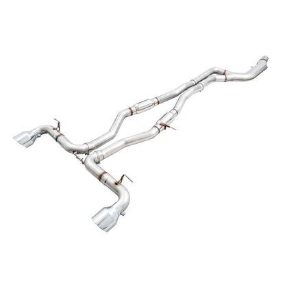 AWE Tuning 2020+ Toyota Supra A90 Track Edition Exhaust - 5in Chrome Silver Tips