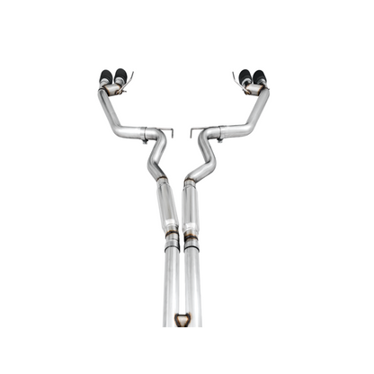 AWE Tuning 2018+ Ford Mustang GT (S550) Cat-back Exhaust - Track Edition (Quad Diamond Black Tips)