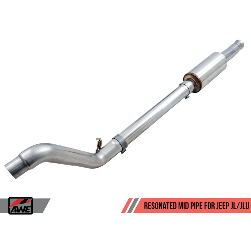 AWE Tuning 2018+ Jeep Wrangler JL/JLU 2.0T Resonated Mid Pipe