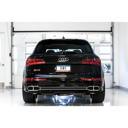 AWE Tuning Audi B9 SQ5 Non-Resonated Touring Edition Cat-Back Exhaust - No Tips (Turn Downs)