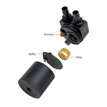 Mishimoto 2025+ RAM 1500 3.0L Hurricane Baffled Oil Catch Can Kit - Black