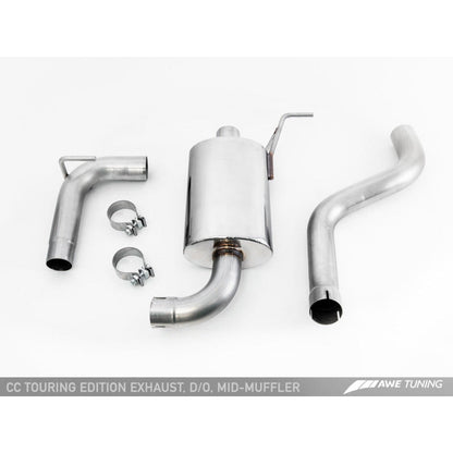 AWE Tuning VW CC Touring Edition Exhaust Dual Outlet - Chrome Silver Tips