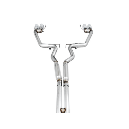 AWE Tuning 2018+ Ford Mustang GT (S550) Cat-back Exhaust - Track Edition (Quad Chrome Silver Tips)