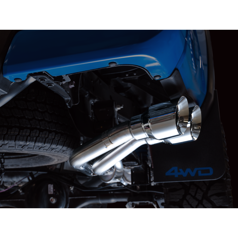 AWE 16-22 Toyota Tacoma 0FG Catback Exhaust w/ BashGuard - Dual Chrome Silver Tips