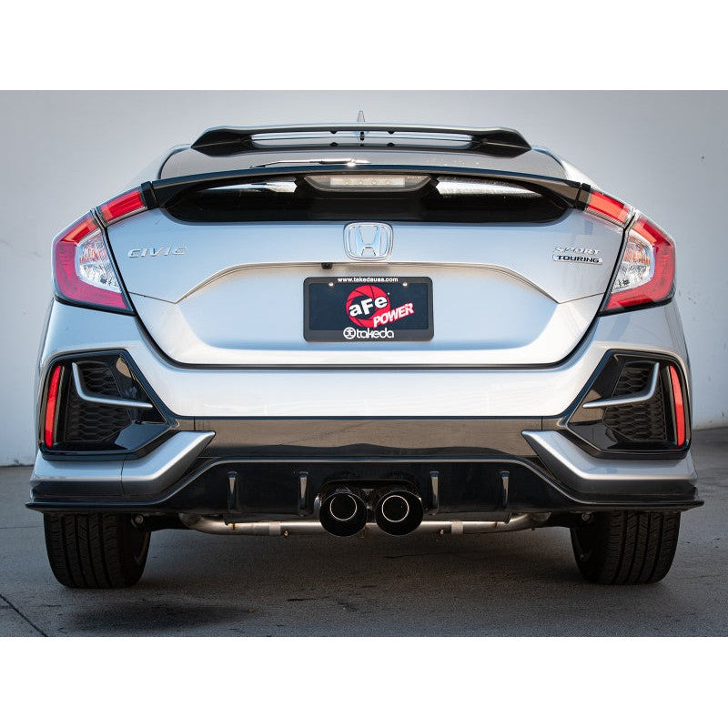 aFe Takeda 3in 304 SS Cat-Back Exhaust System w/Black Tips 17-20 Honda Civic Sport L4-1.5L (t)