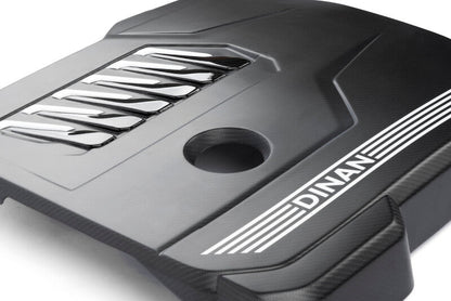 Dinan 19-26 BMW B58D (G01/G02/G20/G22/G23/G26/G42) Matte Carbon Fiber Engine Cover w/Gloss Accents