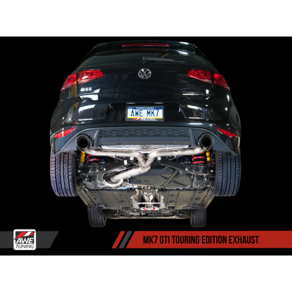 AWE Tuning VW MK7 GTI Touring Edition Exhaust - Diamond Black Tips