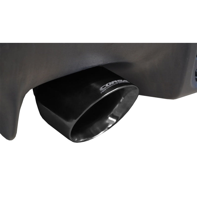 Corsa 08-14 Mitsubishi Lancer Evolution X Sedan 2.0L Black Sport Dual Rear Cat-Back Exhaust